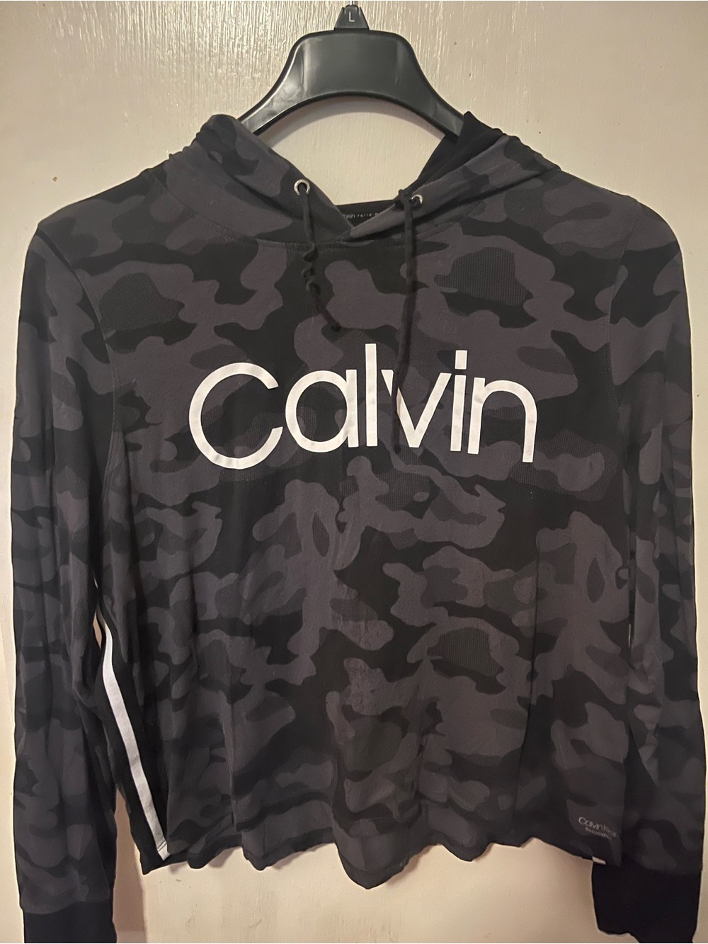 Calvin Klein Black & Charcoal Camo Performance Hoodie
